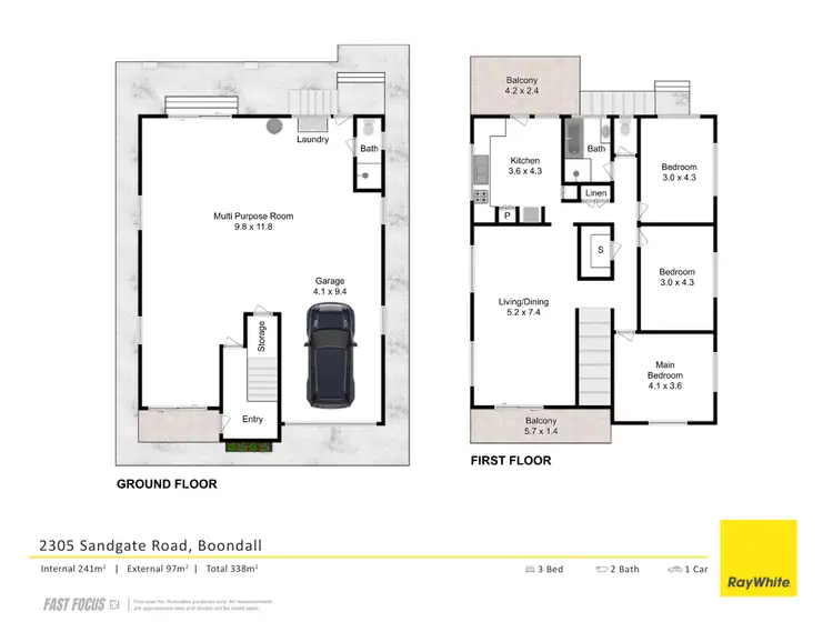 Floorplan of Homely house listing, 2305 Sandgate Road, Boondall QLD 4034