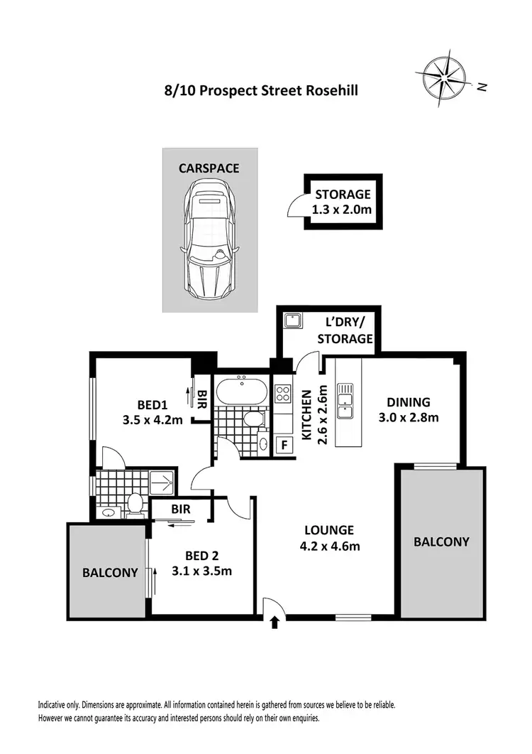 Floorplan of Homely unit listing, 8/10 Prospect Street, Rosehill NSW 2142