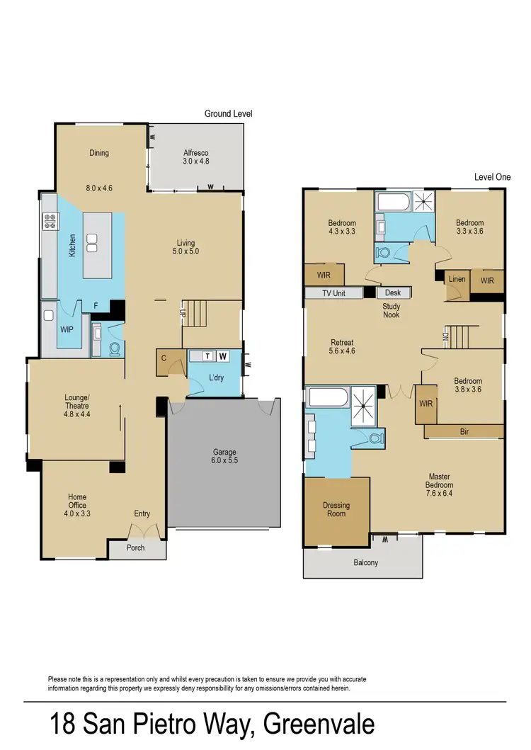 Floorplan of Homely house listing, 18 San Pietro Way, Greenvale VIC 3059