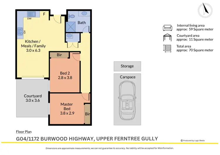 Floorplan of Homely apartment listing, G04/1172 Burwood Highway, Upper Ferntree Gully VIC 3156