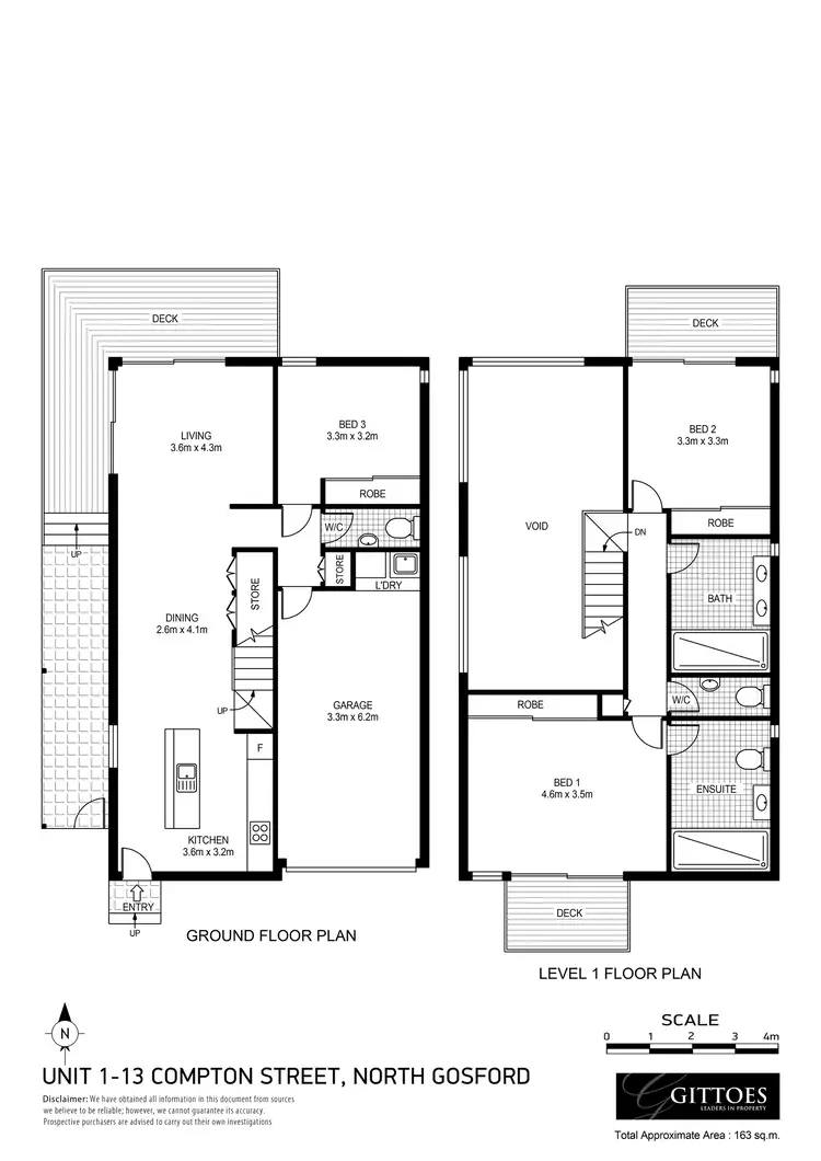 Floorplan of Homely townhouse listing, 1/13 Compton Street, North Gosford NSW 2250