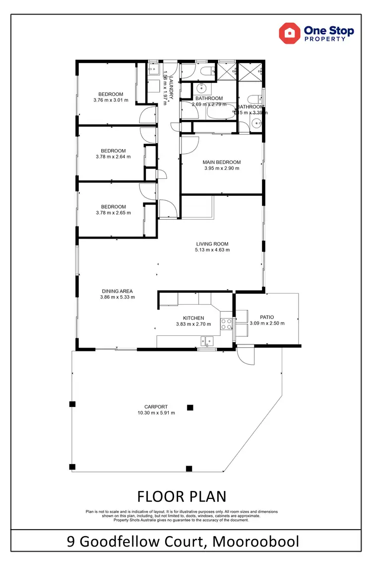 Floorplan of Homely house listing, 9 Goodfellow Court, Mooroobool QLD 4870