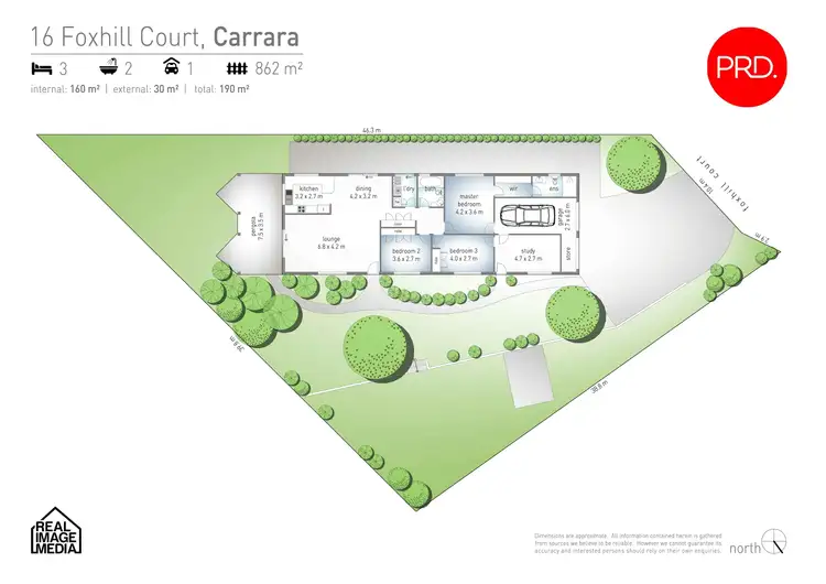 Floorplan of Homely house listing, 16 Foxhill Court, Carrara QLD 4211