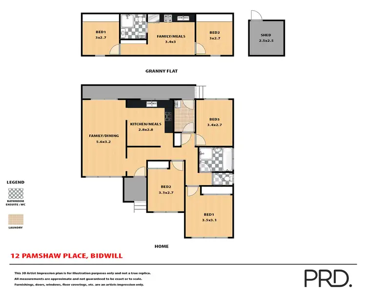 Floorplan of Homely house listing, 12 & 12A Pamshaw Place, Bidwill NSW 2770
