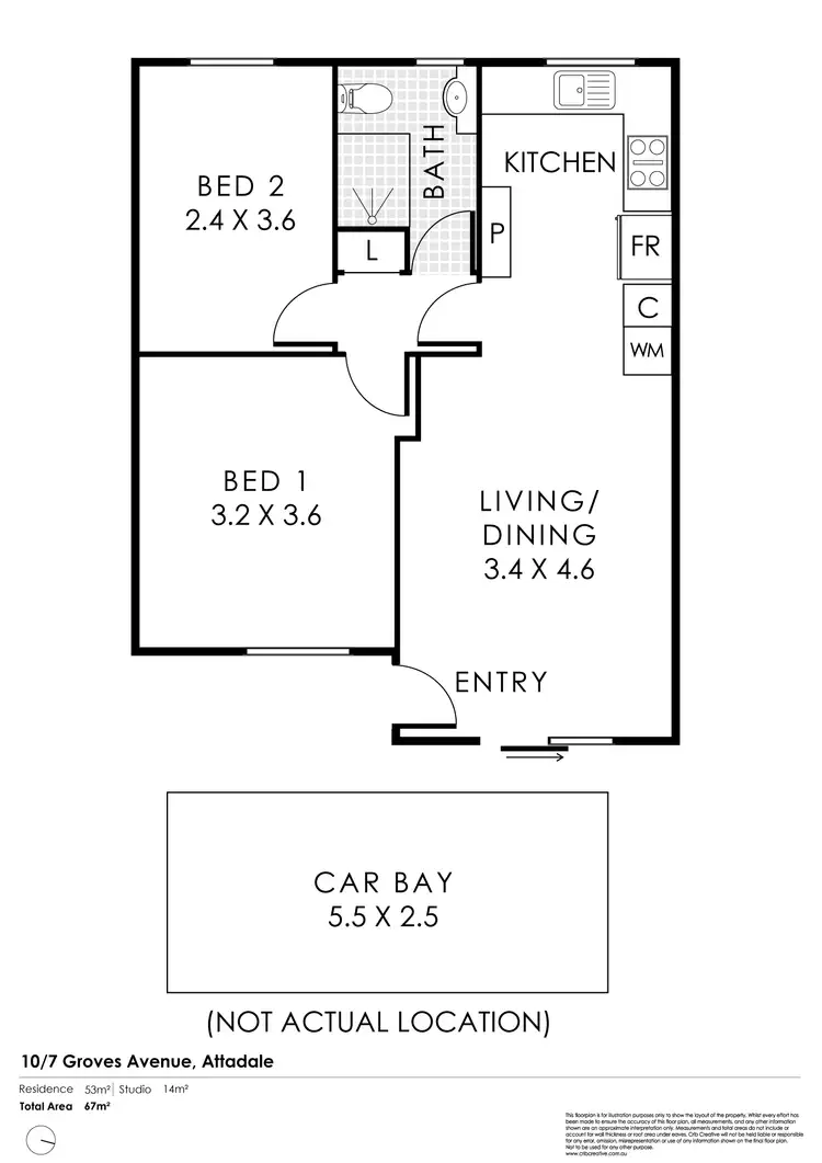 Floorplan of Homely house listing, 10/7 Groves Avenue, Attadale WA 6156