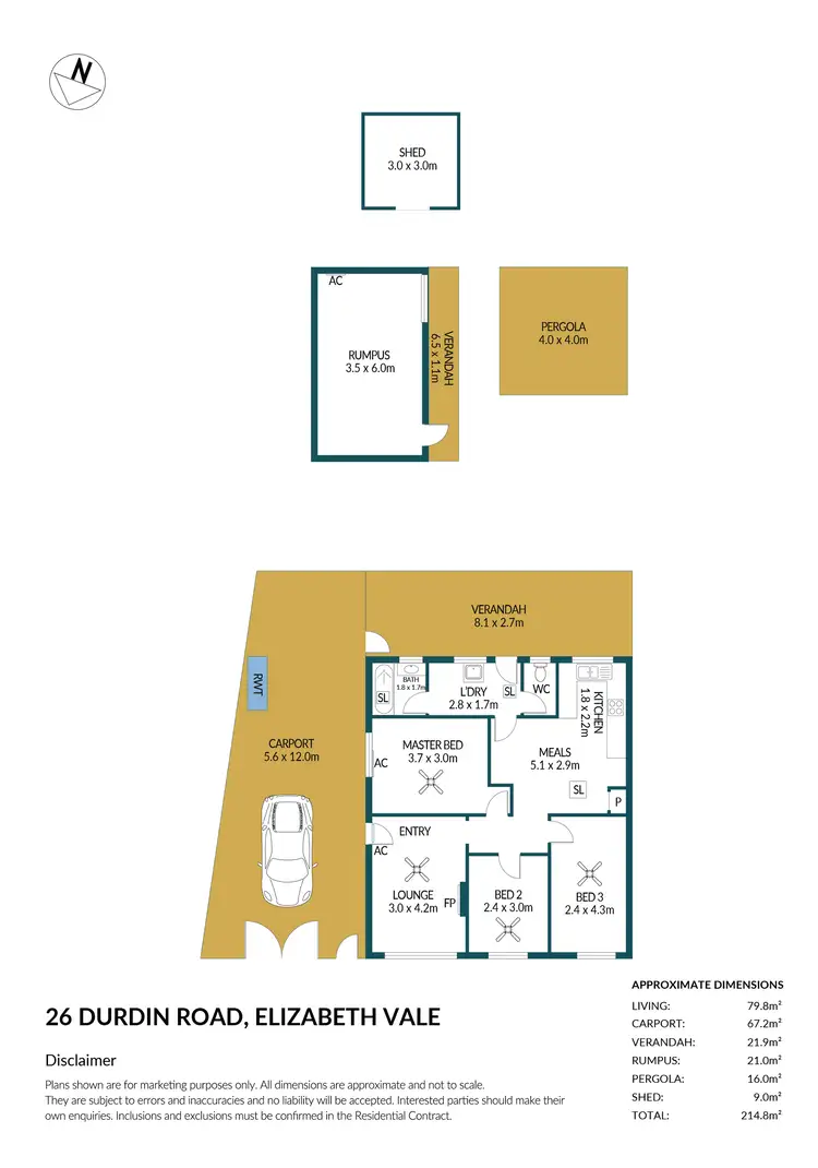 Floorplan of Homely house listing, 26 Durdin Road, Elizabeth Vale SA 5112