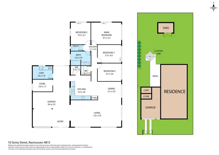 Floorplan of Homely house listing, 10 Sonia Street, Rasmussen QLD 4815