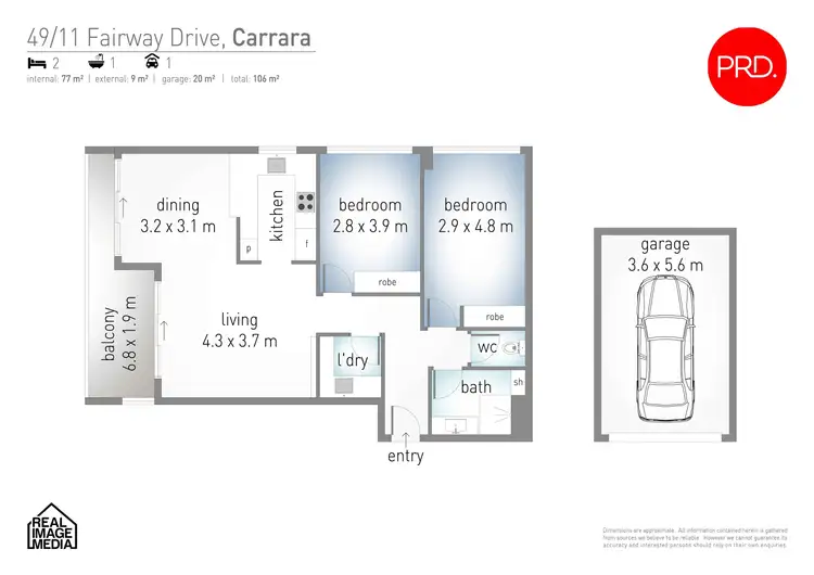 Floorplan of Homely apartment listing, 49/11 Fairway Drive, Clear Island Waters QLD 4226
