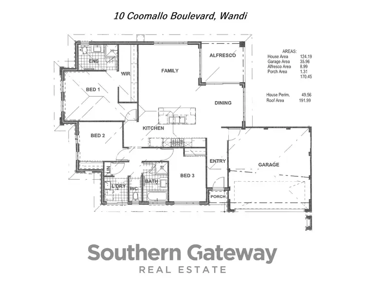 Floorplan of Homely house listing, 10 Coomallo Boulevard, Wandi WA 6167