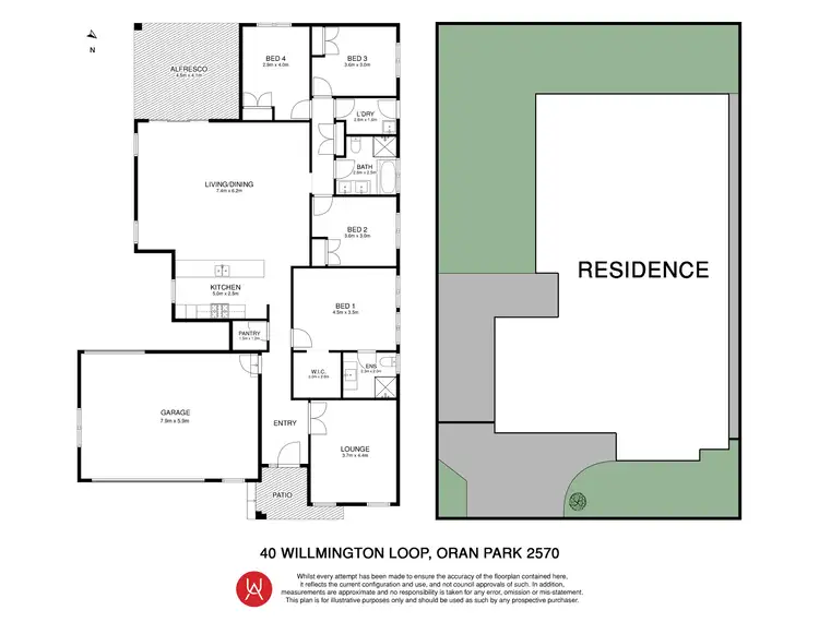 Floorplan of Homely house listing, 40 Willmington Loop, Oran Park NSW 2570