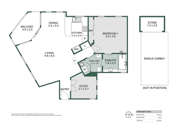 Floorplan of Homely apartment listing, 6/1 Cashel Lane, Subiaco WA 6008