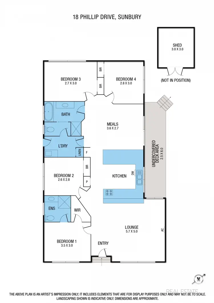 Floorplan of Homely house listing, 18 Phillip Drive, Sunbury VIC 3429