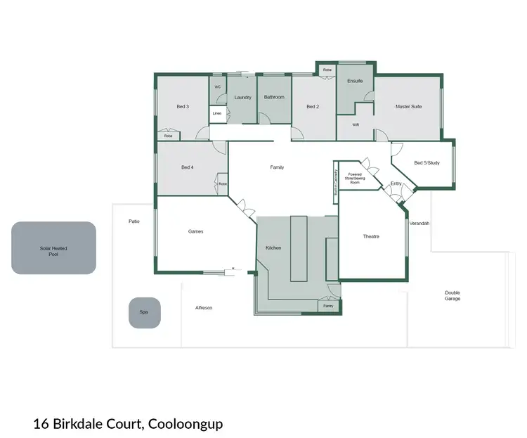 Floorplan of Homely house listing, 16 Birkdale Court, Cooloongup WA 6168