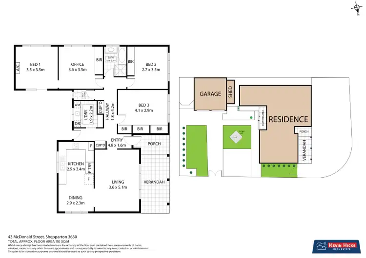 Floorplan of Homely house listing, 43 McDonald Street, Shepparton VIC 3630