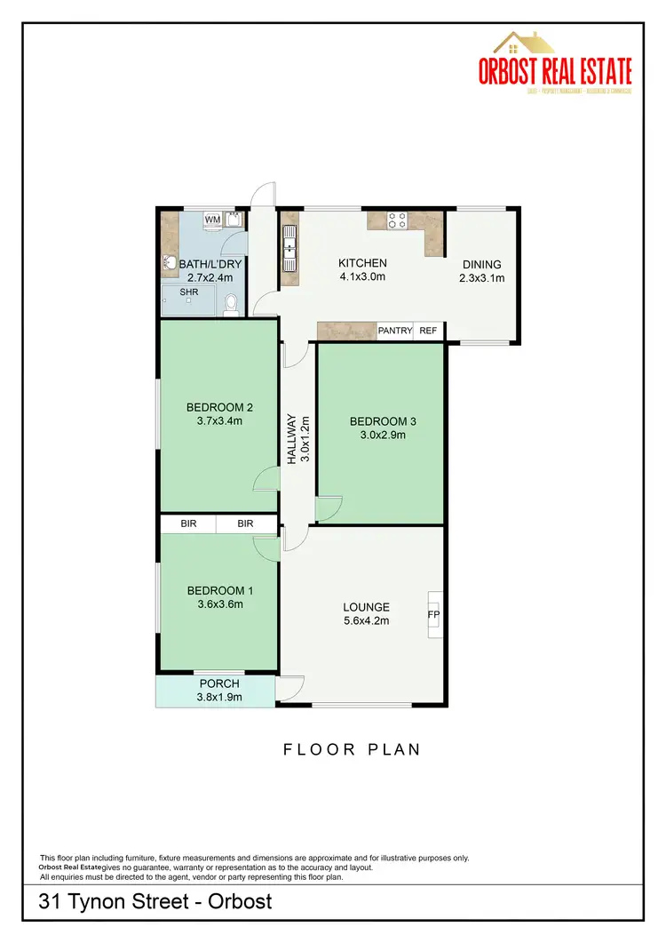 Floorplan of Homely house listing, 31 TYNON STREET, Orbost VIC 3888