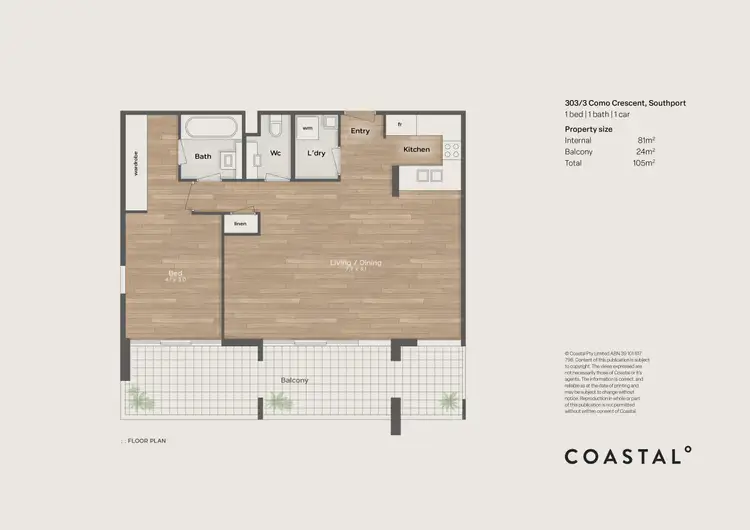 Floorplan of Homely apartment listing, 303/3 Como Crescent, Southport QLD 4215