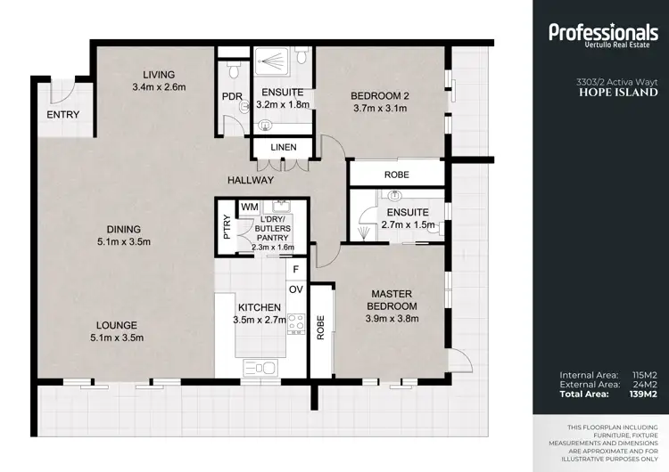 Floorplan of Homely house listing, 3303/2 Activa Way, Hope Island QLD 4212