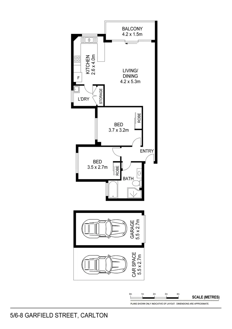 Floorplan of Homely unit listing, 5/6-8 Garfield St, Carlton NSW 2218