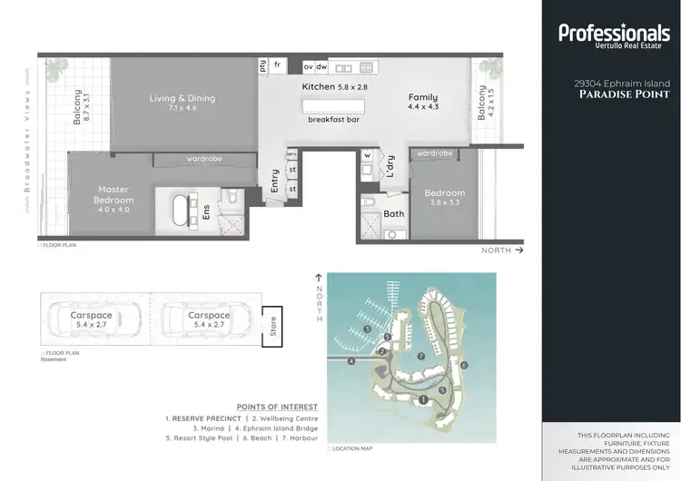Floorplan of Homely apartment listing, 29304 Ephraim Island Parade, Paradise Point QLD 4216