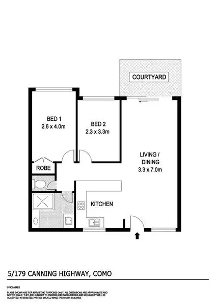 Floorplan of Homely apartment listing, 5/179 Canning Highway, South Perth WA 6151