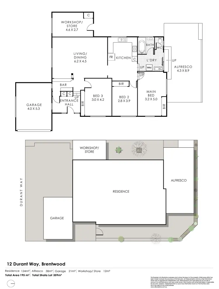 Floorplan of Homely house listing, 12 Durant Way, Brentwood WA 6153
