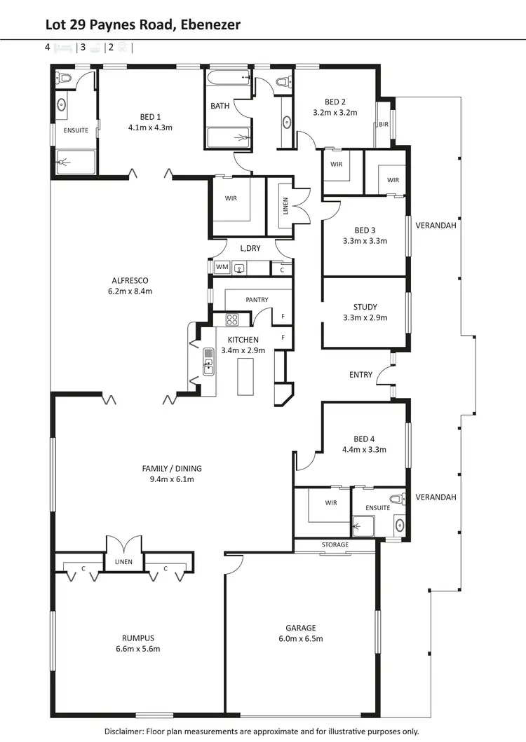 Floorplan of Homely house listing, 44 Paynes Road, Ebenezer QLD 4340