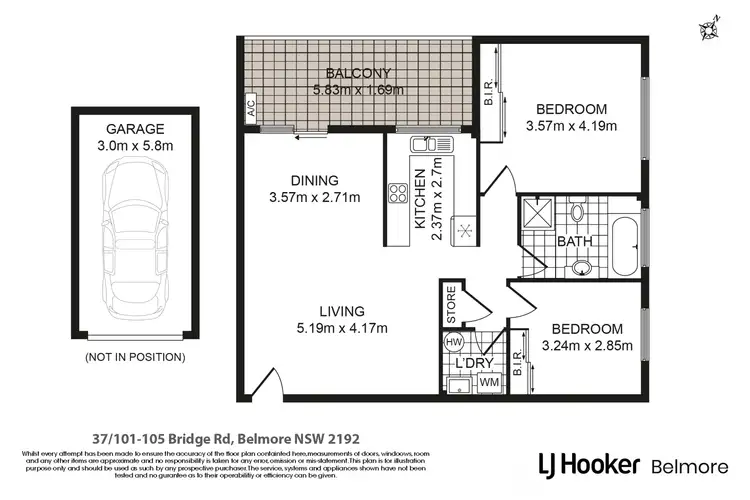 Floorplan of Homely apartment listing, 37/101-105 Bridge Road, Belmore NSW 2192