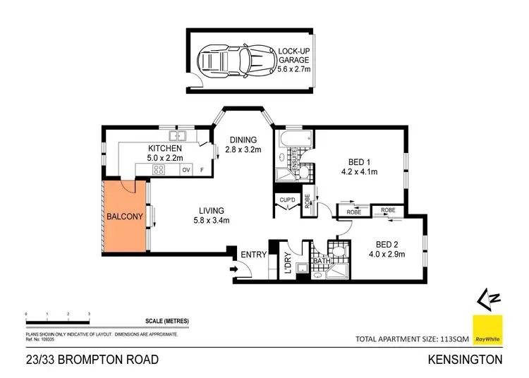 Floorplan of Homely apartment listing, 23/33-59 Brompton Road, Kensington NSW 2033