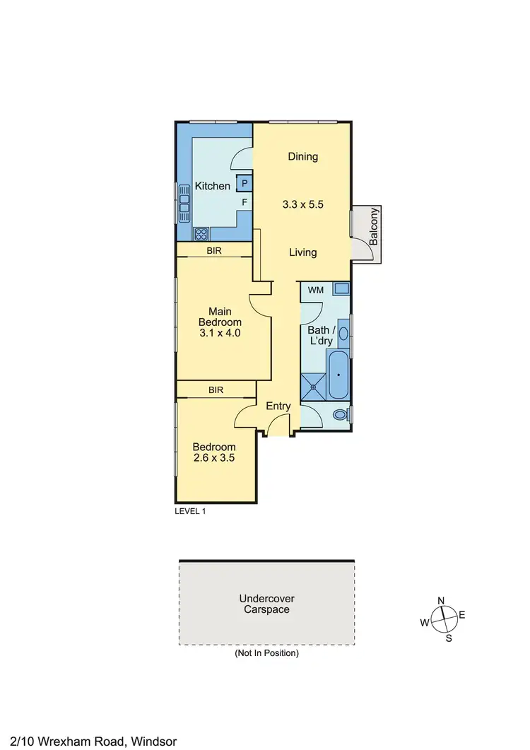 Floorplan of Homely apartment listing, 2/10 Wrexham Road, Windsor VIC 3181