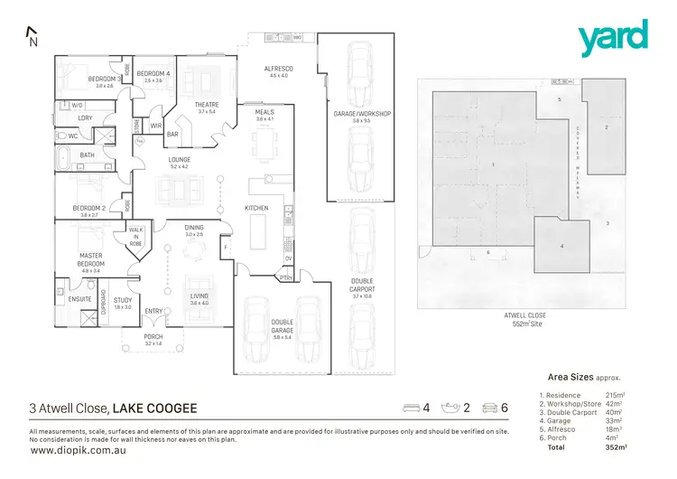 Floorplan of Homely house listing, 3 Atwell Close, Lake Coogee WA 6166