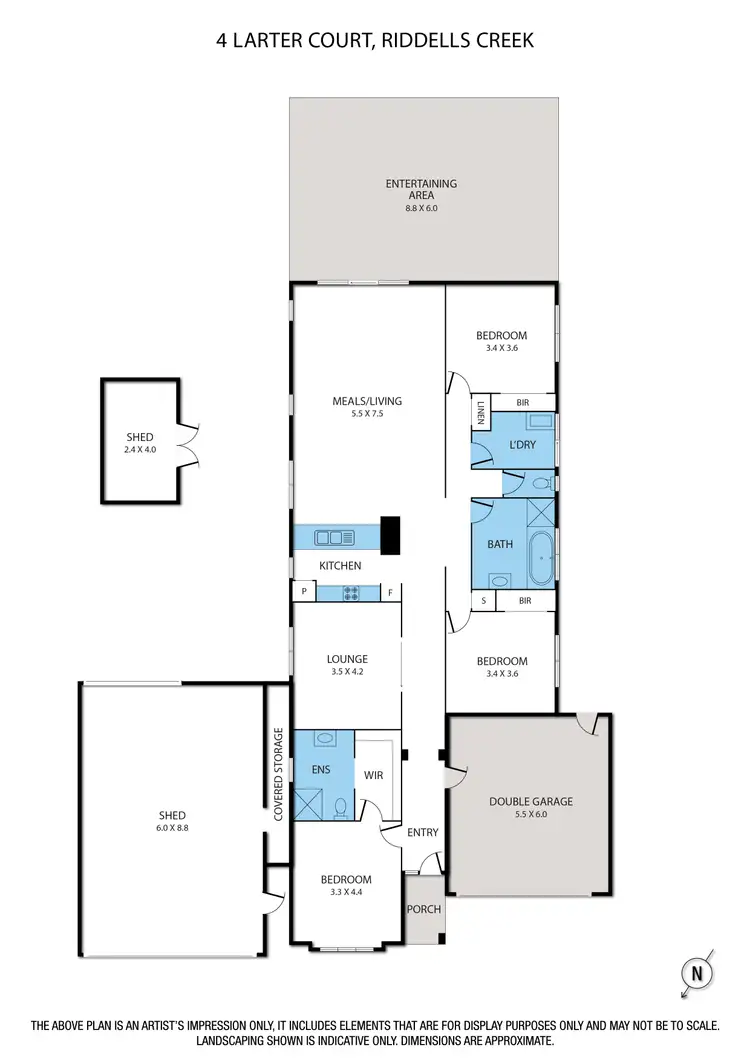 Floorplan of Homely house listing, 4 Larter Court, Riddells Creek VIC 3431
