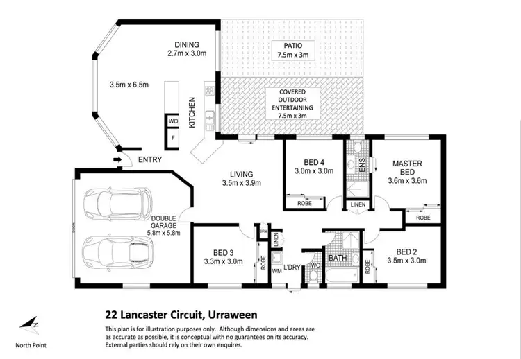 Floorplan of Homely house listing, 22 Lancaster Circuit, Urraween QLD 4655