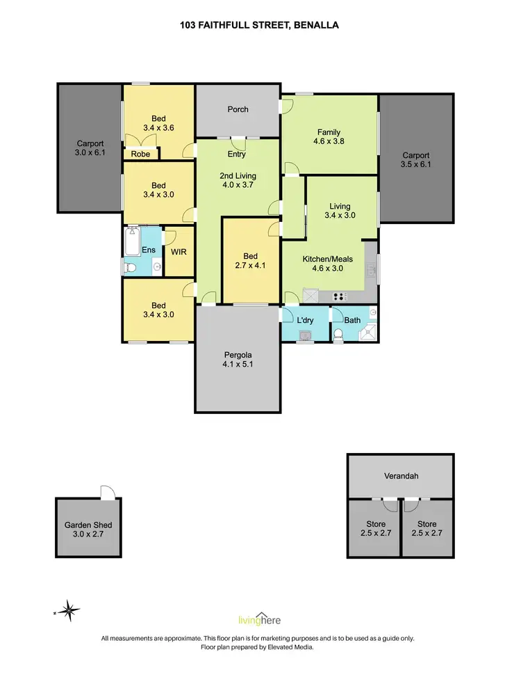 Floorplan of Homely house listing, 103 Faithfull Street, Benalla VIC 3672