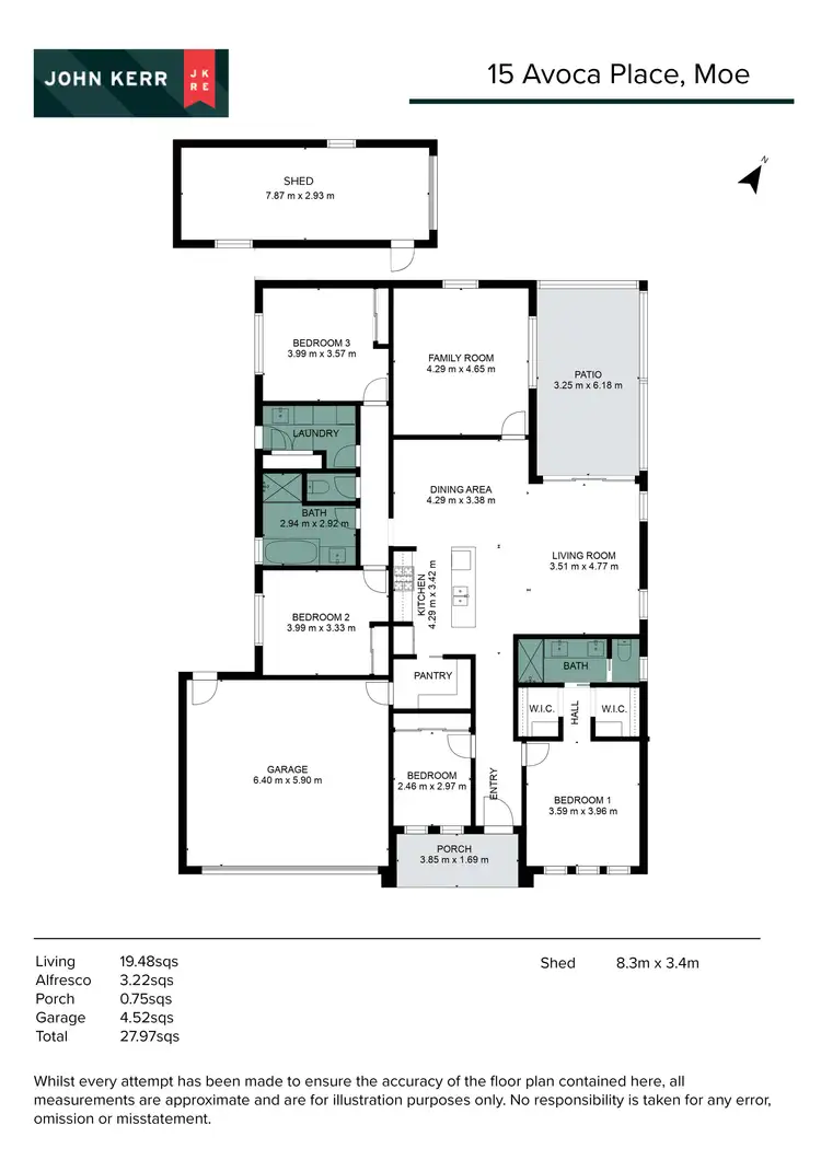 Floorplan of Homely house listing, 15 Avoca Place, Moe VIC 3825