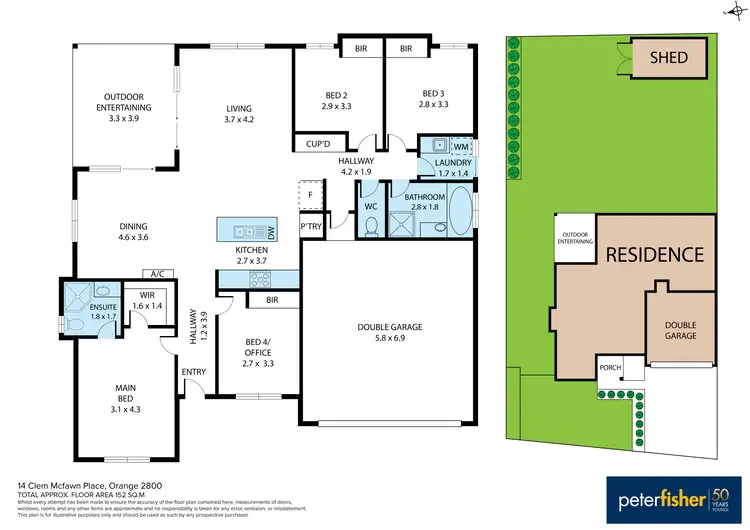 Floorplan of Homely house listing, 14 Clem McFawn Place, Orange NSW 2800