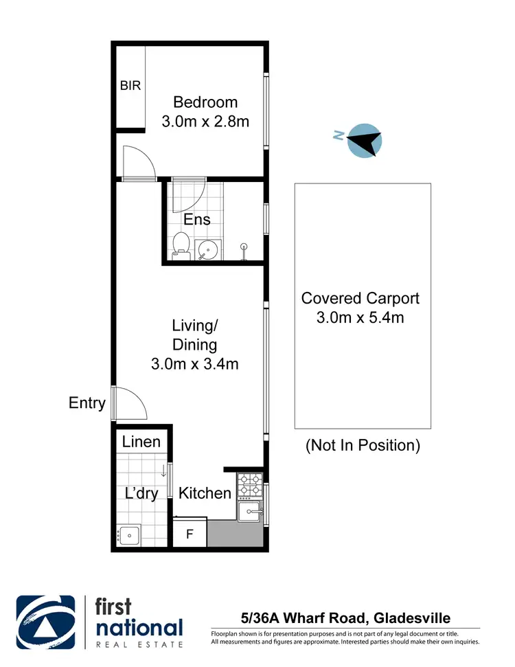 Floorplan of Homely unit listing, 5/36a Wharf Road, Gladesville NSW 2111