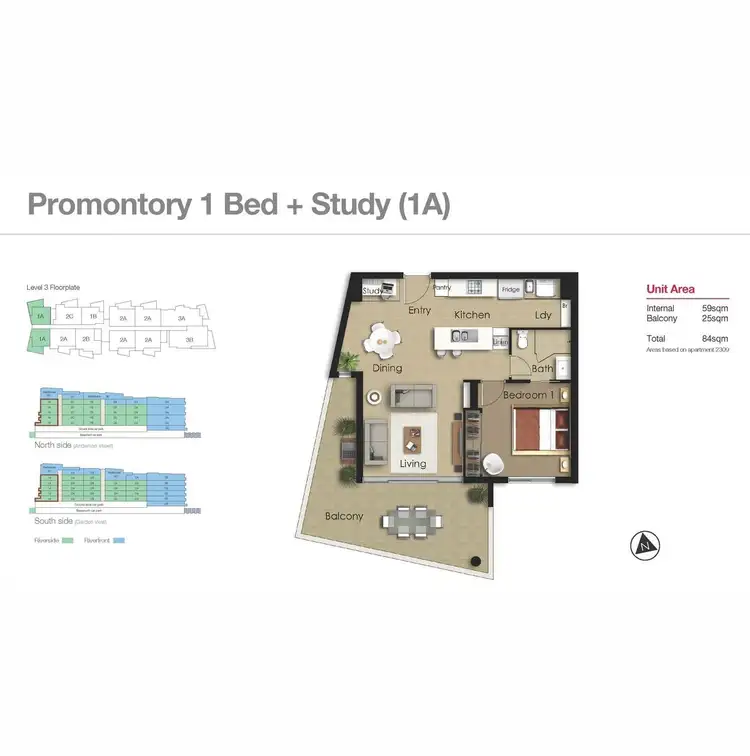 Floorplan of Homely apartment listing, 2209/25 Anderson Street, Kangaroo Point QLD 4169