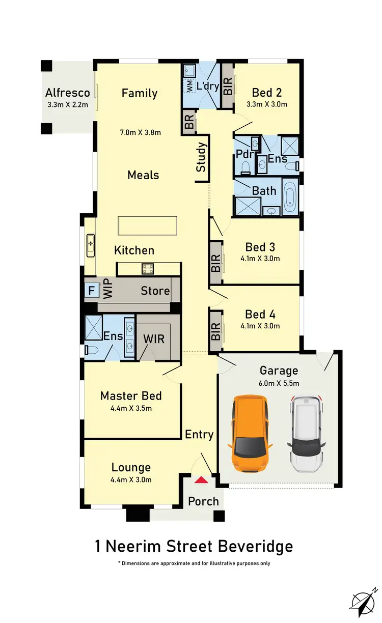 Floorplan of Homely house listing, 1 Neerim Street, Beveridge VIC 3753