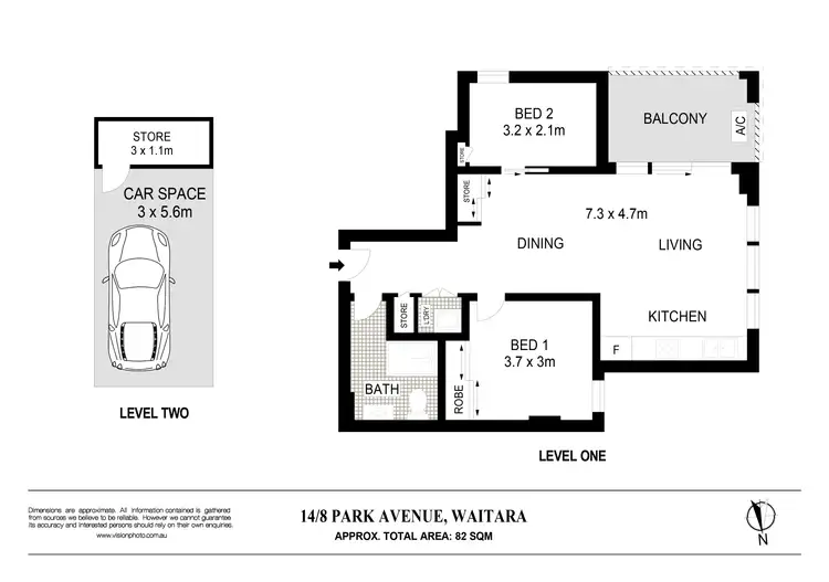 Floorplan of Homely apartment listing, 14/8-10 Park Avenue, Waitara NSW 2077