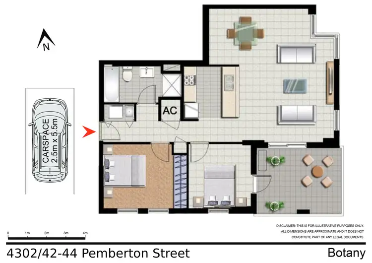 Floorplan of Homely apartment listing, 4302/42-44 Pemberton Street, Botany NSW 2019