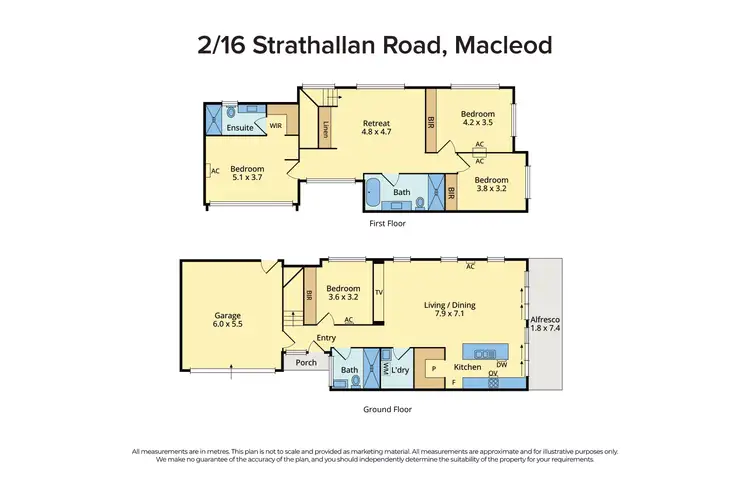 Floorplan of Homely townhouse listing, 2/16 Strathallan Road, Macleod VIC 3085