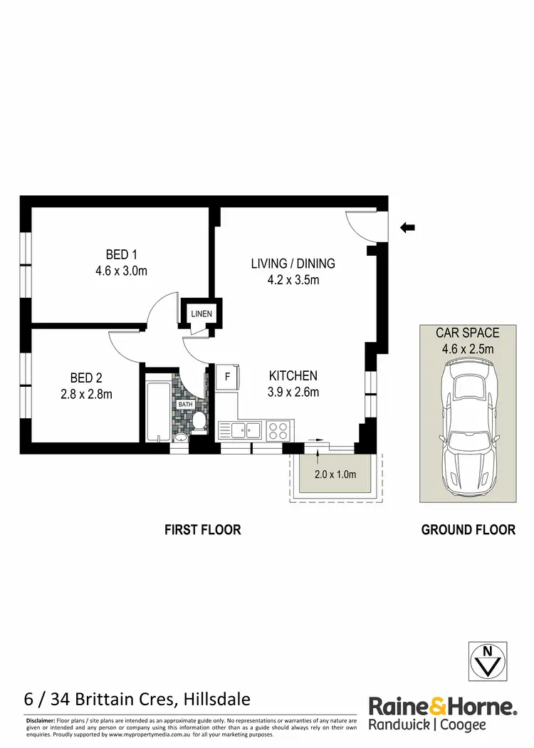 Floorplan of Homely apartment listing, 6/34 Brittain Crescent, Hillsdale NSW 2036