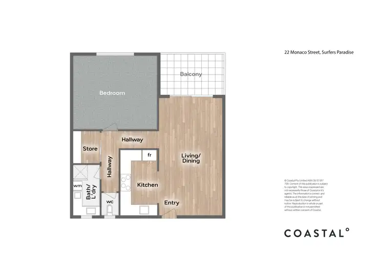 Floorplan of Homely apartment listing, 2/22 Monaco Street, Surfers Paradise QLD 4217