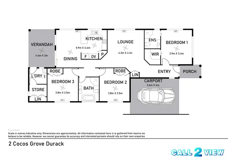 Floorplan of Homely house listing, 2 Cocos Grove, Durack NT 830