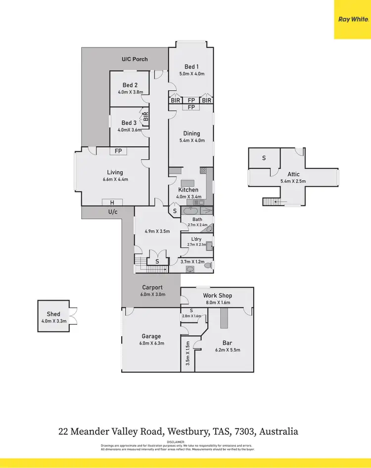 Floorplan of Homely house listing, 22 Meander Valley Road, Westbury TAS 7303