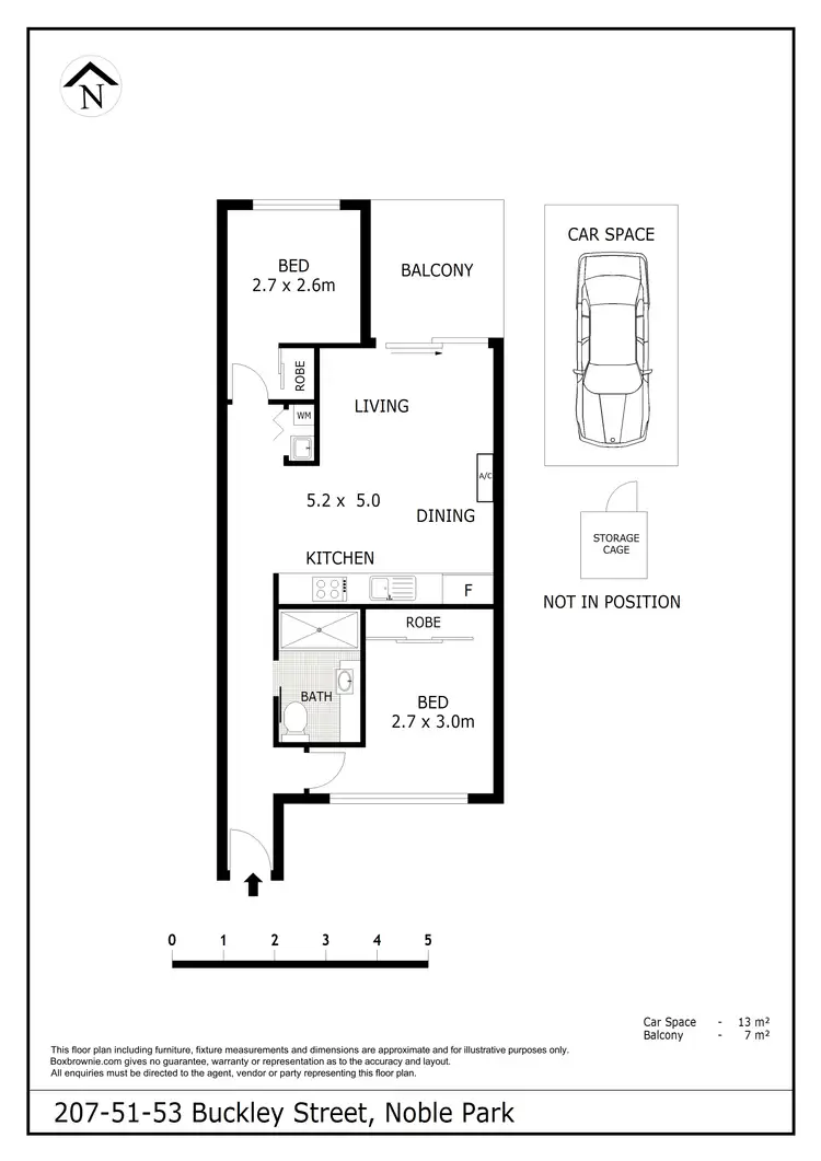 Floorplan of Homely apartment listing, 207/51-53 Buckley Street, Noble Park VIC 3174