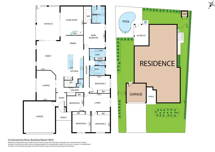 Floorplan of Homely house listing, 23 Goicoechea Drive, Bushland Beach QLD 4818