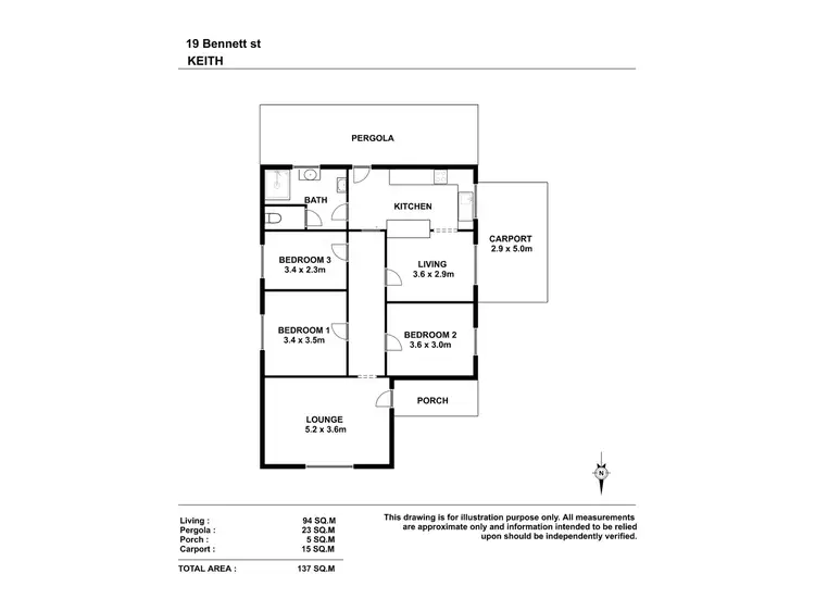 Floorplan of Homely house listing, 19 Bennett Street, Keith SA 5267