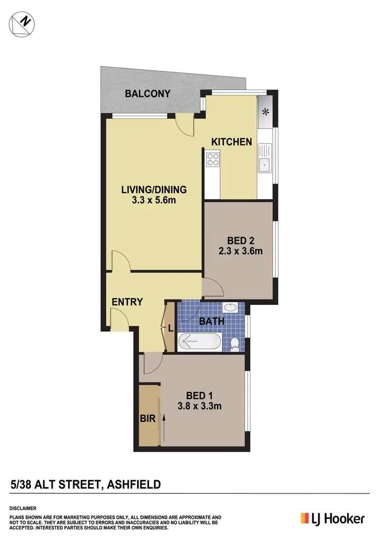 Floorplan of Homely apartment listing, 5/38 Alt Street, Ashfield NSW 2131
