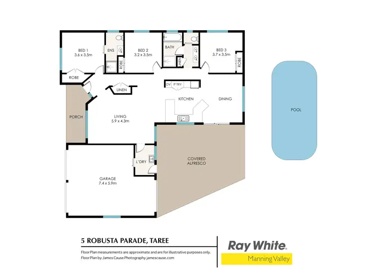 Floorplan of Homely house listing, 5 Robusta Parade, Taree NSW 2430